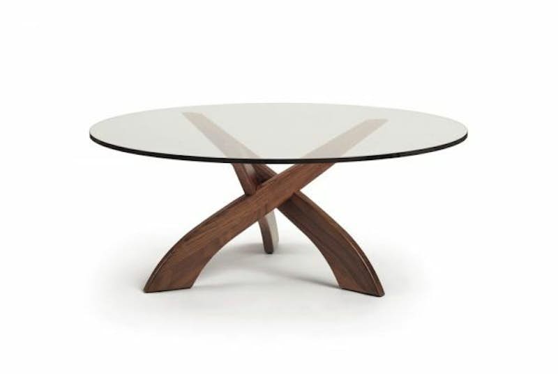 5-ENT-42-00-04 Entwine Round Coffee Table - Natural Walnut
