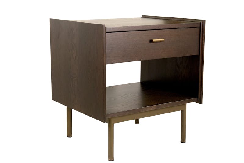 556 Night Table with Drawer with Metal Base