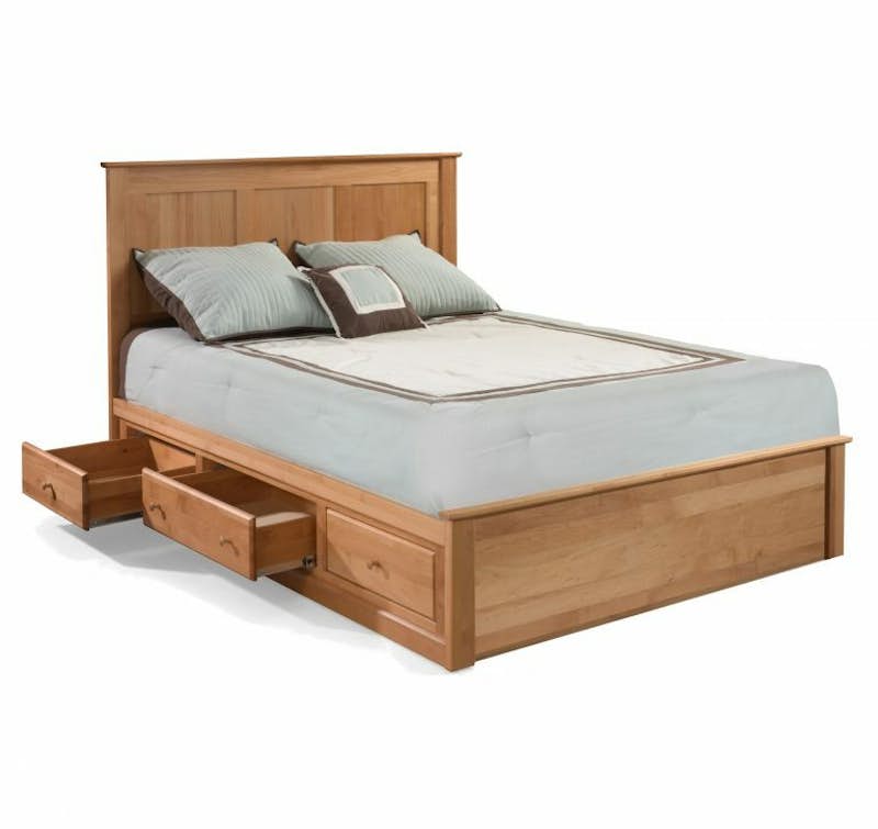 60363 Queen Flat Panel Low Storage Bed