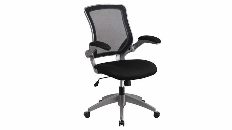 BL-ZP-8805-BK-GG - Black Flip-Up Arms Office Chair