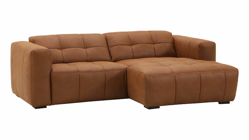 Bluemary RAF Chaise Sectional - Adore Cognac - 2 PC - R904 + L151