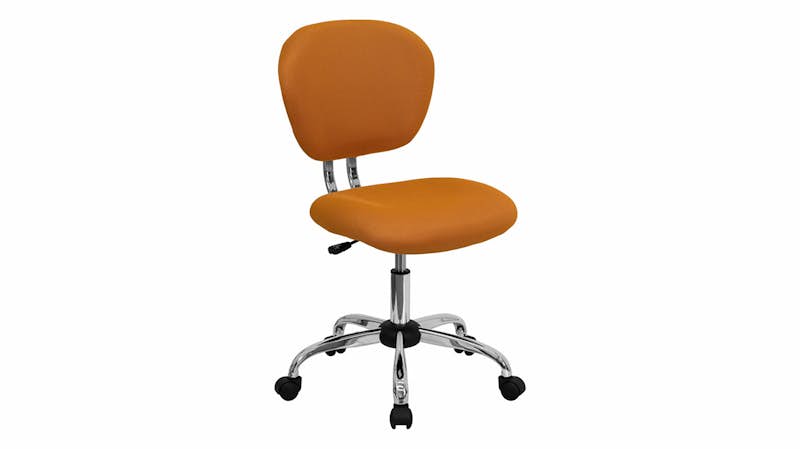 H-2376-F-ORG-GG - Armless Orange Mesh Office Chair
