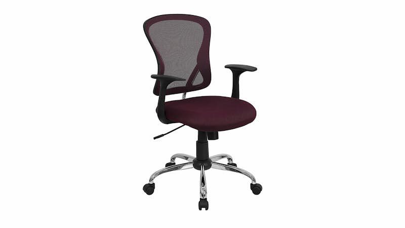 H-8369F-ALL-BY-GG - Burgundy Mesh Office Chair
