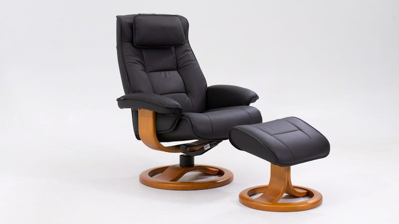 Large Recliner with Footstool 911502