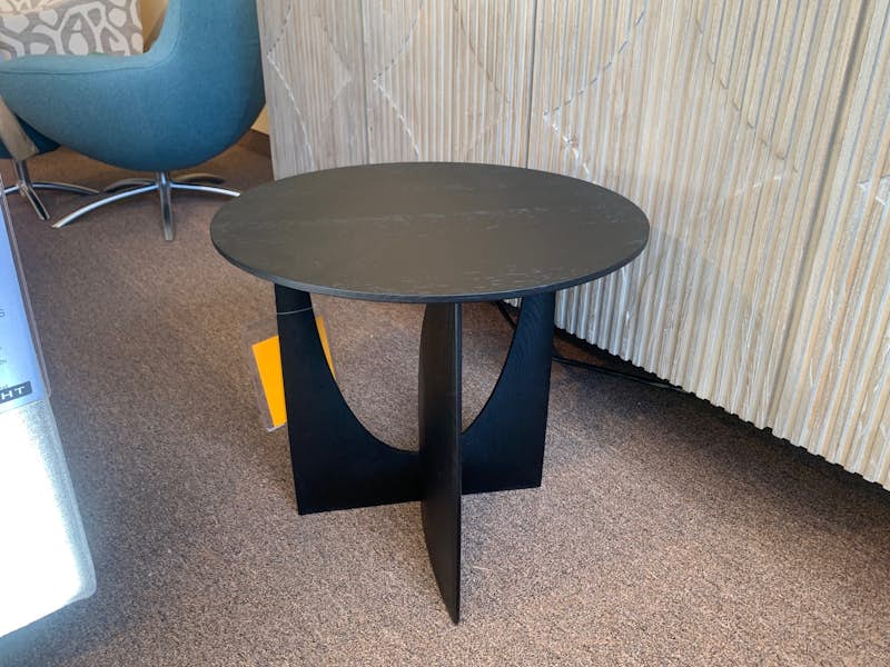 Oak Geometic Side Table