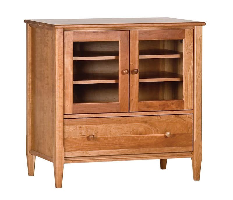 Shaker 34" Deluxe Media Cabinet Natural Cherry